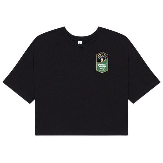 The Crest Tee — Boxy Cut Midnight